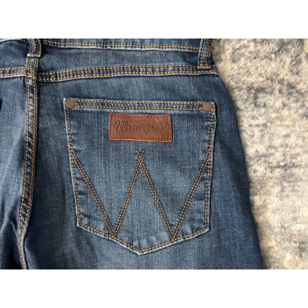 Wrangler Retro Slim Boot Jeans Mens 30x32 Blue Denim Western Bootcut Cowboy Fit‎ - Picture 6 of 11